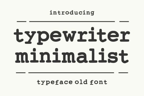 Typewriter Minimalist Font